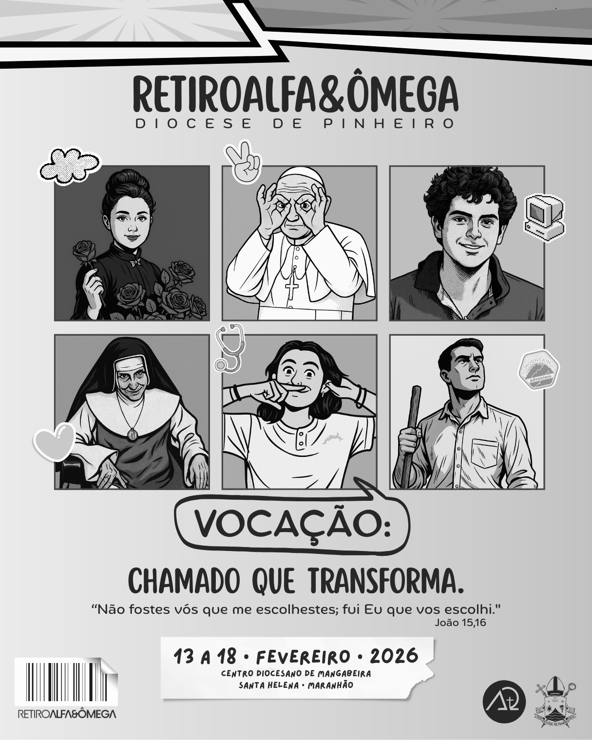 Cartaz 2026 do Retiro Alfa & Ômega